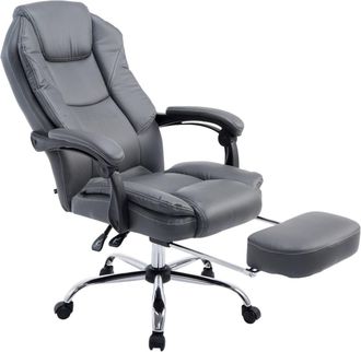 Clp Silla de oficina giratoria regulable en Simil cuero Gris
