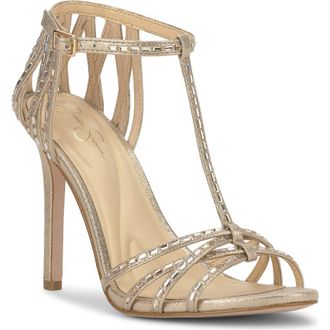 Jessica Simpson Jivira Ankle Strap Sandal in Light Gold at Nordstrom Rack, Size 9.5