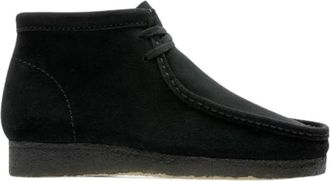Clarks Wallabee Boot - Heren - Enkellaarsjes - Zwart - 41 1/2 EU - Leer - Schoenen