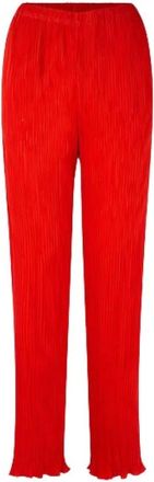 Sams&oslash;e & Sams&oslash;e Fridah Plisse Broek - Dames - Wijde Broeken - Oranje - M - Polyester - Broeken