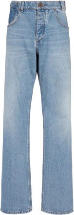 Balmain Contrast-Effect Denim Jeans - Heren - Loose Fit Jeans - Blauw - W31 - Denim - Jeans