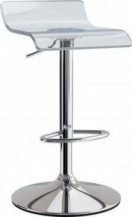 Netfurniture Tina Acrylic Bar Stool Height Adjustable - Tinted Black