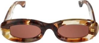Gucci Sunglasses, female, Brown, Size: 48 MM Gg1907S Oval Sunglasses