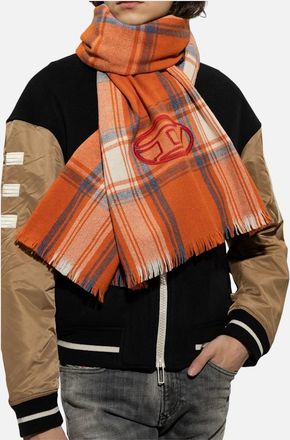 Diesel Mens DIESEL S-FERDIE Mens Scarf Check Mufflers Wool Neck - Size: UNI