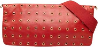 Prada Pre-owned Vintage Schoudertas - Dames - Vintage Clutch - Rood - ONE Size - Leer - Vintage