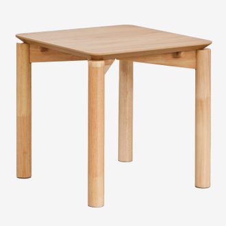 Sklum Sklum - Mesa Auxiliar Cuadrada 50x50 Cm En Mdf Con Chapa De Roble Munden