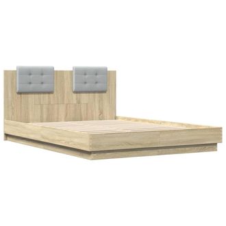 vidaXL Vidaxl - Cama Con Cabecero Madera De Ingenier&iacute;a Roble Sonoma 140x200 Cm