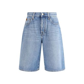 Jacob Cohen Blue Cotton Bermuda Womens Shorts