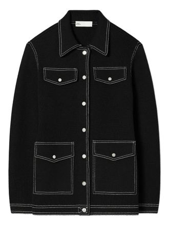 Tory Burch topstitch jacket - Black