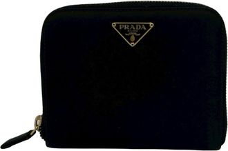 Prada Black Nylon Leather Wallet (Bi-Fold) (Pre-Owned)