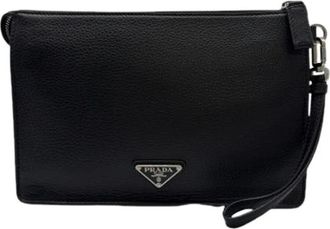 Prada Pre-owned Clutches, male, Black, Size: ONE SIZE Pre-owned Vintage Clutch