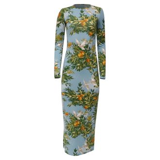 Reformation Tommie Knit Midi Dress in Multicolor Lyocell