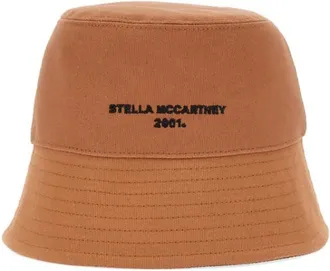 Stella McCartney Camel Brown Logo Bucket Hat