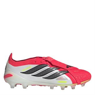 adidas Mens Predator Elite Fold Over Tongue Astro Turf Football Boots in Red/Black/White - Size UK 10