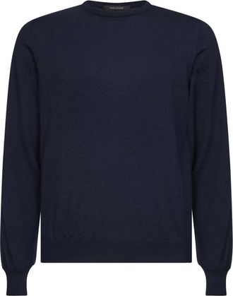 Tagliatore Marley Crewneck Sweater - Heren - Ronde hals truien - Blauw - 3XL - Wol - Truien & Vesten