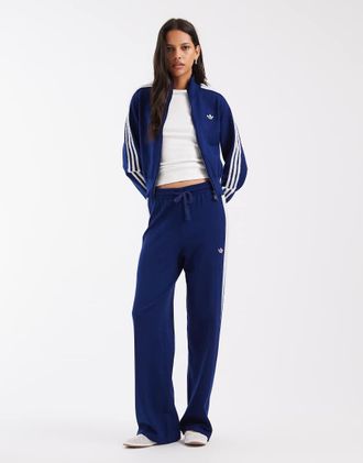 adidas Originals pantaloni da tuta lavorati a maglia Firebird navy-blu navy