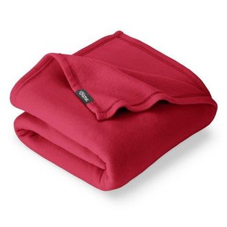 Bare Home Lightweight Polar Fleece Blanket in Red at Nordstrom, Size Full