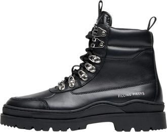 Filling Pieces Mountain Boot Nappa Black - Dames - Veterlaarzen - Zwart - 36 EU - Nylon - Schoenen