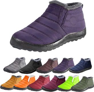 Generic Wide Calf Knee High Boots Womens Waterproof Orthopedic Warm Boots, Winter Slip On Shoes for Women Men Snow Boots, Anti-Slip Fur Lined