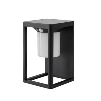 Lucande L&aacute;mpara solar exterior de aluminio negro