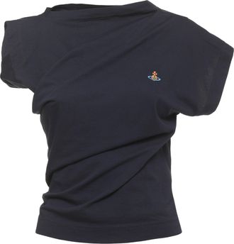 Vivienne Westwood Blue Hebo Orb Logo Top