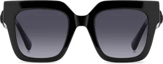 Kurt Geiger 50mm Gradient Square Sunglasses in Black/dark Grey at Nordstrom