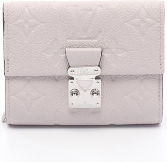Louis Vuitton Gray Leather Wallet (Tri-Fold) (Pre-Owned)
