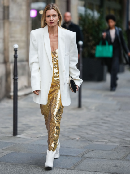 Pailletten, Glitzer, Strass & Co: Die schimmernden Materialtrends für den Winter