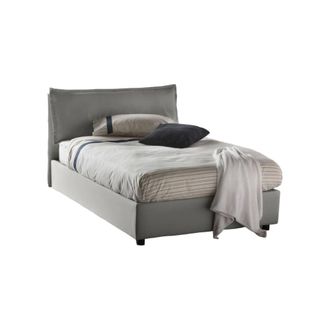 Talamo Italia Talamo Italia - Cama De Plaza Y Media Agata, Cama Contenedor Con Revestimiento De Tela, 100% Made In Italy, Apertura Frontal, Con Colch&oacute;n 120x200 Cm I