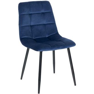 Clp Silla de comedor Tilde Terciopelo Azul