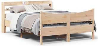 vidaXL Estructura De Cama Con Cabecero Madera Maciza Pino 120x200 Cm Vidaxl