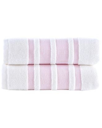 Brooks Brothers Contrast Border 2Pc Hand Towels