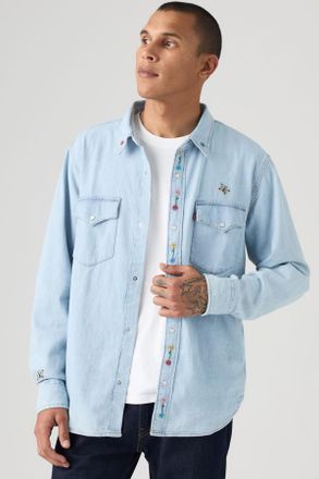 Levi's Camisa de manga corta con botones Authentic - Hombre - 2XL - Azul / Eli Medium Blue Wash