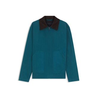 BOSS BY BECKHAM cotton jacket with contrast collar