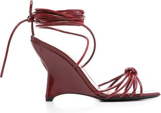 Philosophy di Lorenzo Serafini Sandali con zeppa 100mm - Rosso