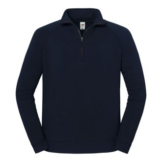 Fruit Of The Loom Fruit of the Loom Heren Iconic Premium Sweatshirt met Quarter Zip (Deep Navy)