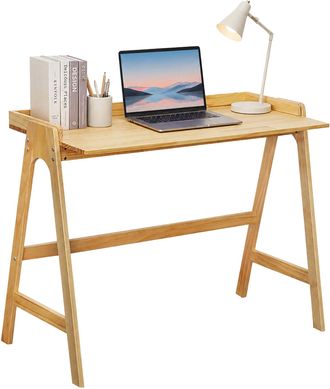 Relaxdays Relaxdays Escritorio De Madera, 81,5 X 107 X 48,5 Cm, Peque&ntilde;o Para Oficina En Casa, Natural
