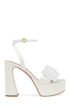 Gianvito Rossi Rosie Sandal in White Fabric at Nordstrom, Size 41.5
