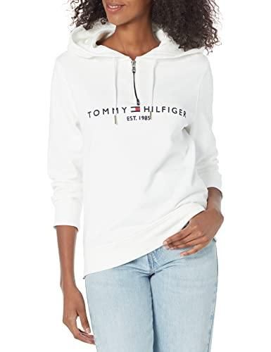Grey tommy hilfiger hoodie women's on sale