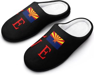 Generic Arizona State Flag Lover Funny Womens Cotton Slippers Shoes Novelty Soft Non-Slip Sole Home Shoe