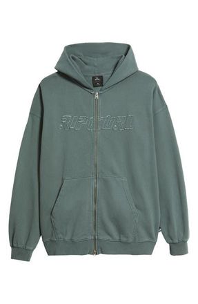 Rip Curl Liquid Trips Zip Hoodie in Pine Night at Nordstrom, Size Xx-Large