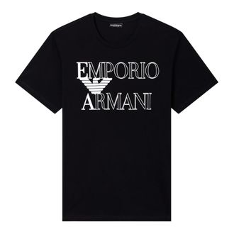 Emporio Armani T-Shirts, male, Black, Size: XS Short Sleeve T-Shirt