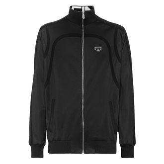 Philipp Plein Olympic Jogging Jacket LS - Heren - Vesten met rits - Zwart - XS - Katoen - Hoodies & sweatvesten