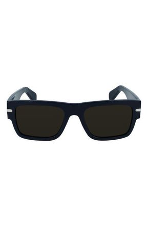 Ferragamo Classic Logo 54mm Rectangular Sunglasses in Blue at Nordstrom