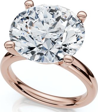 Pompeii3 Certified 9Ct Aurora Solitaire Diamond Engagement Ring Lab Grown