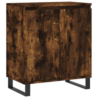 vidaXL Aparador Madera Contrachapada Color Roble Ahumado 60x35x70 Cm Vidaxl