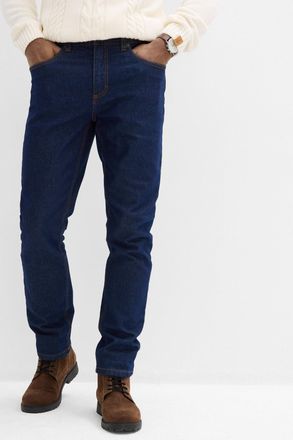 Bonprix Gerade Jeans BONPRIX, Herren, Gr. 50, N-Gr, dunkelblau denim (l&auml;nge: regul&auml;r), Denim/Jeans, Obermaterial: 99% Baumwolle, 1% Elasthan, Abriebeffekte, u