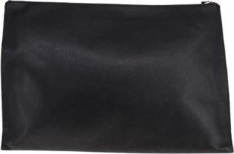 Prada Vintage, unisex, Zwart, ONE Size, Leer, Pre-owned Leren Clutch