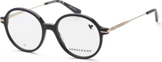 Longchamp Womens 50 mm Black Opticals