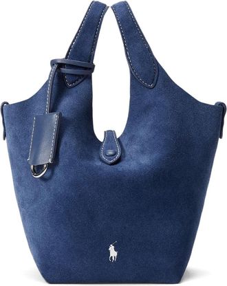 Polo Ralph Lauren Borsa tote in pelle scamosciata - Blu